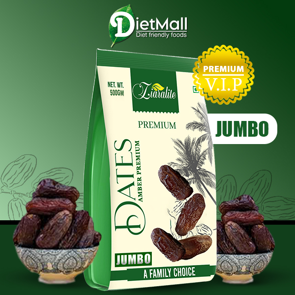 500gm, AMBER (V.I.P.) jumbo Dates, Authentic Saudi Arabian Khajur (Dates) - Premium Quality Amber Da