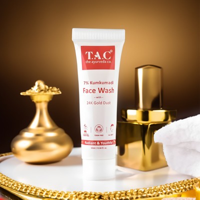 T.A.C - 7% Kumkumadi Face Wash With Saffron & 24K Gold - 10Gm