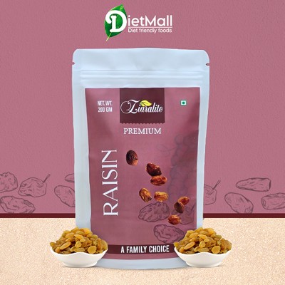 200g, Raisin Long Golden (Kishmish), Premium Seedless Dried Grapes