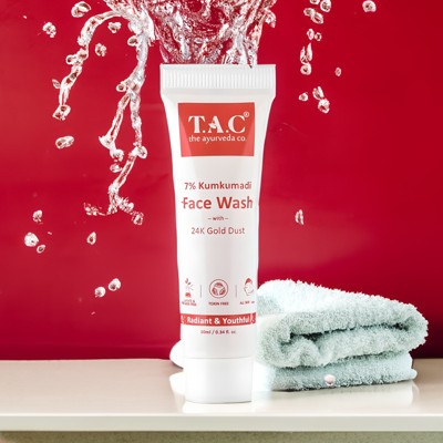 T.A.C - 7% Kumkumadi Face Wash With Saffron & 24K Gold - 10Gm